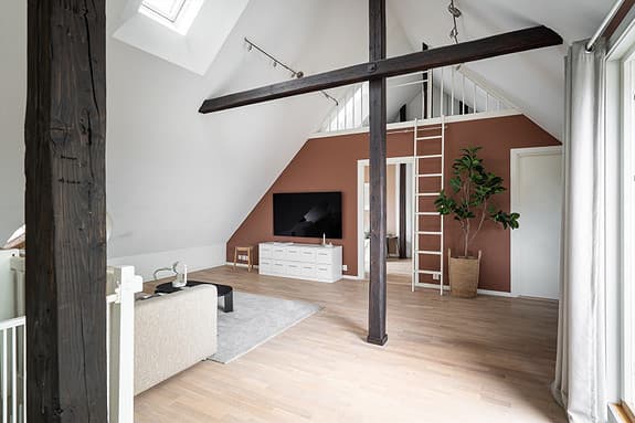 Stor loftsleilighet midt på Torshov | Takterrasse