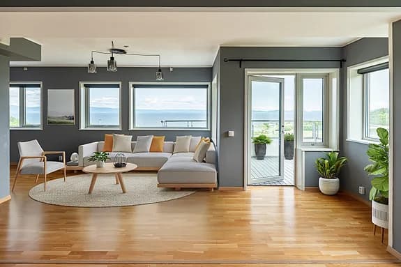 Innbydende 3-roms med panoramautsikt | Balkong | Fast p-plass i kjeller | Innvendig og ekstern bod
