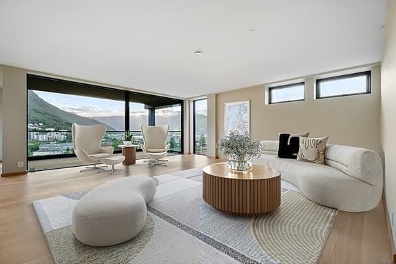 VISNING AVLYST - SOLGT - Ny moderne 4-roms leilighet på 141 m² sentralt på Frydenlund